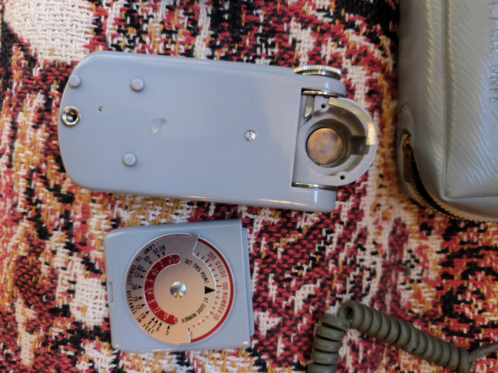 Vintage 1960s Japan B-C Camera Flash Unit w/ Original Case, New Max 22.5V…