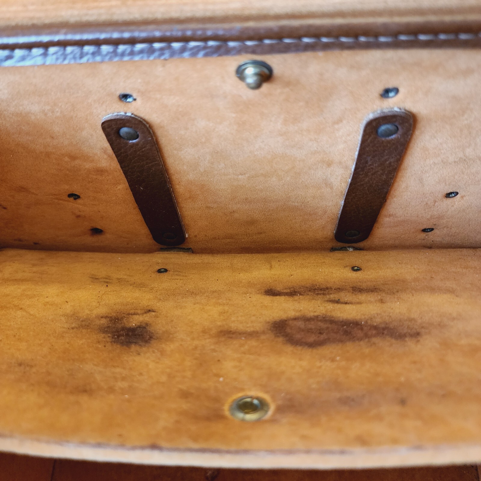 Vintage FOCAL Brown Leather Top & Front Opening Camera Case w/ KEY & Protectors!