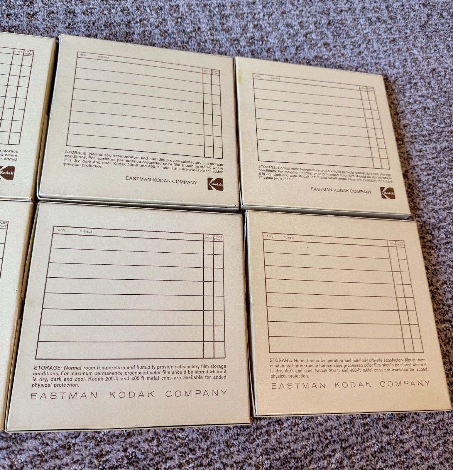 Lot of 8 Kodak Super 8 8mm Movie Reel 400 ft Feet Empty Reels Unmarked Box VTG