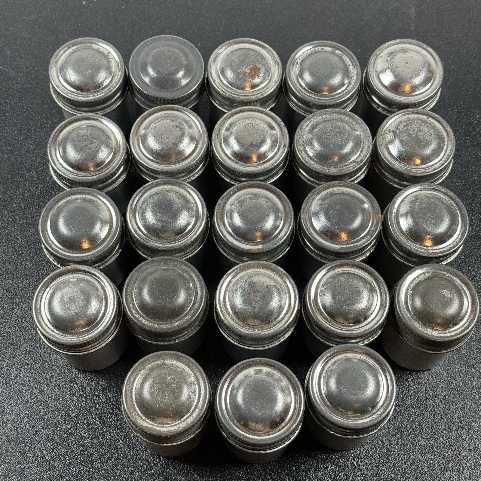 Vintage 35mm Aluminum Film Canisters Lot Of 23