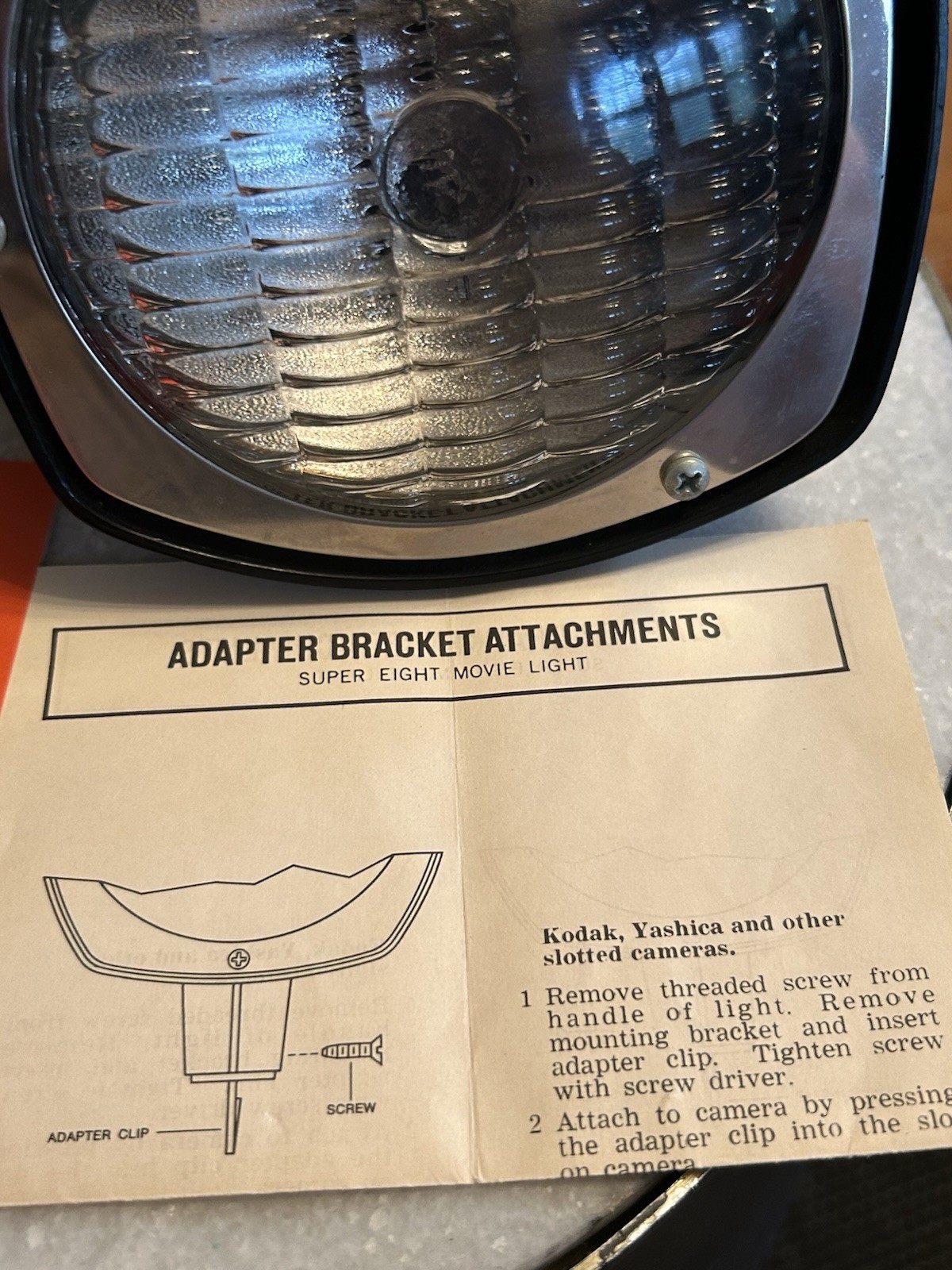Vintage Sears Super 8 Sealed Beam Movie Light. 38846. USA. Works Very Bright