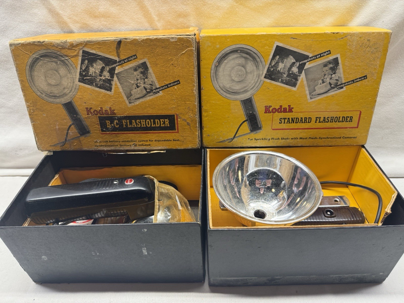 KODAK STANDARD & B-C FLASHOLDER Lot – Original Boxes, Untested, Parts / Display