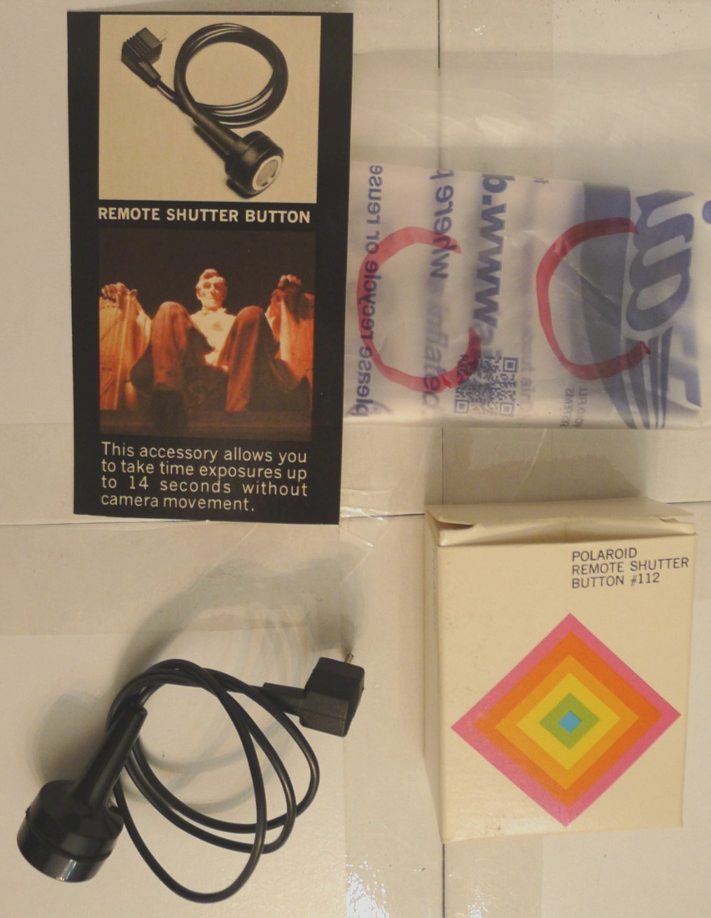 Polaroid Instant SX-70 Camera #112 Remote Shutter Button + Box & Add – TESTED CC