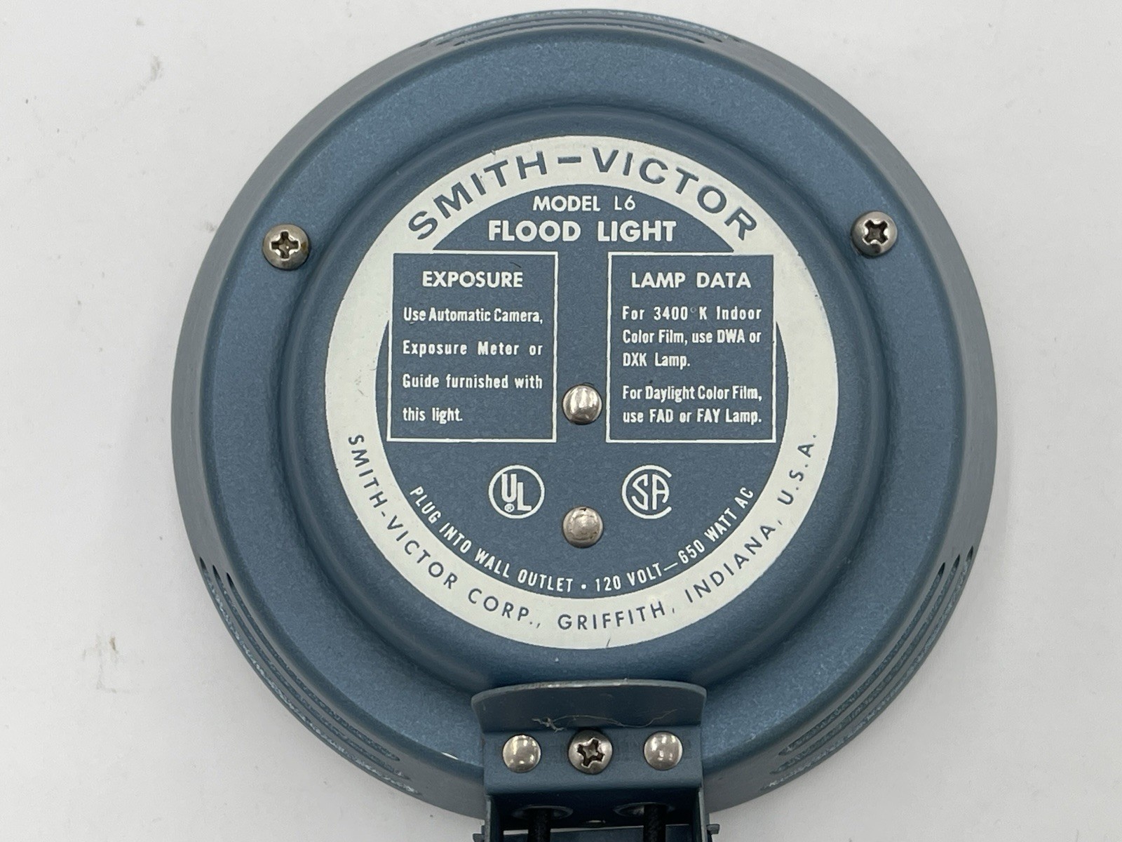 Vintage Smith Victor Movie Flood Light Model L6 1964 USA