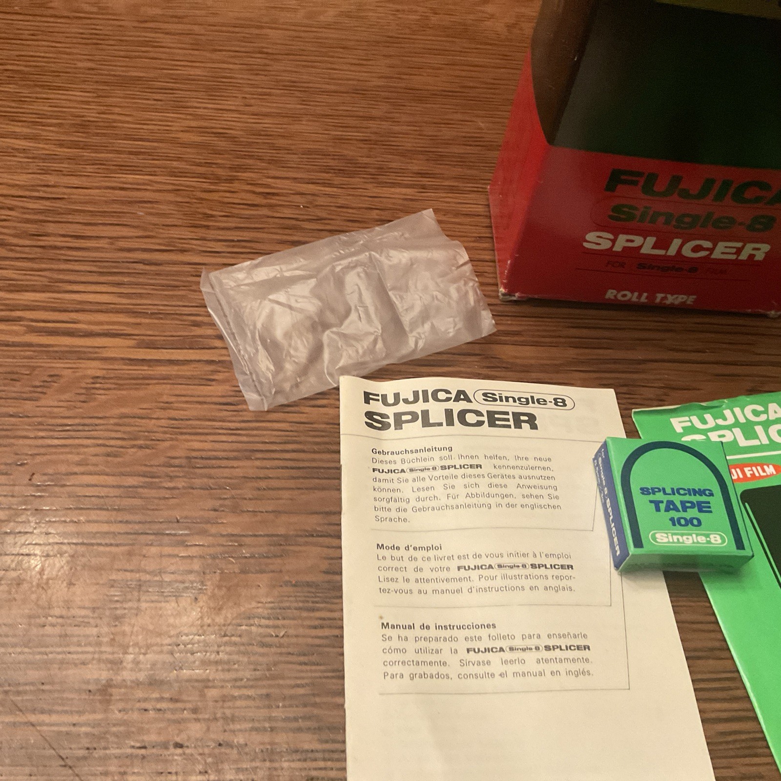 Vintage Fuji Fujica Single-8 Film Splicer Roll Type w/Box Instructions Japan