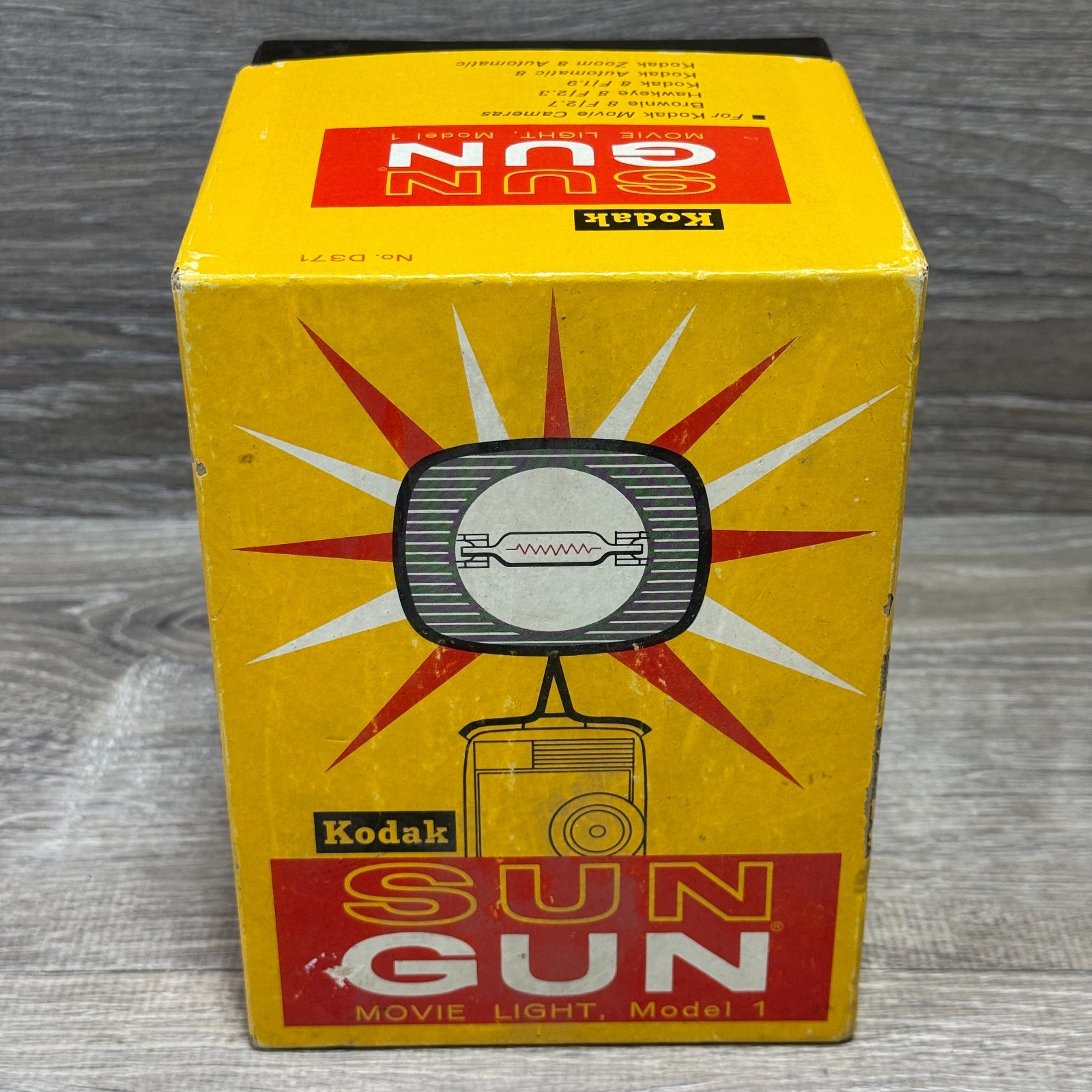 Vintage Kodak Sun Gun Movie Light Model 1 #D371 w/ Box for Brownie & Hawkeye 8mm