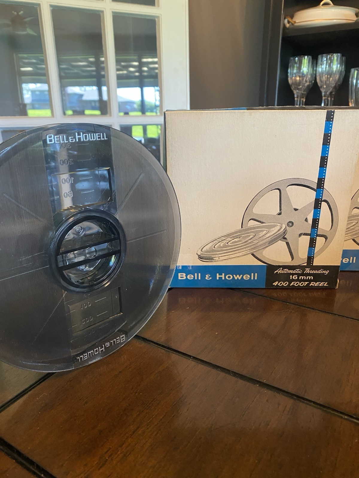 2 Vintage Bell & Howell Automatic Threading 16mm -400 Ft. Film Reels W/Box