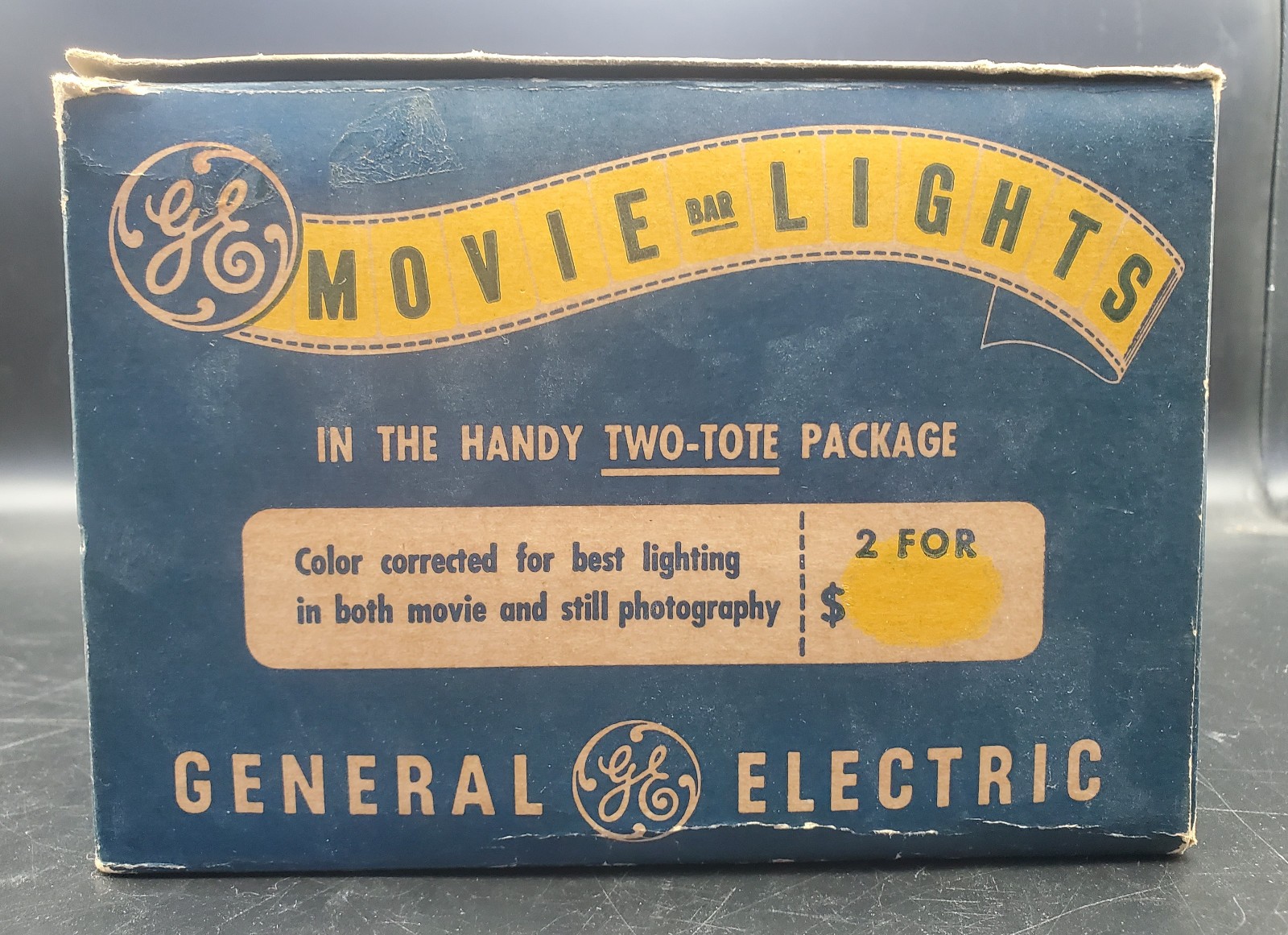 2 GE Vintage 375W Superflood Movie Photo Lamps Light Bulbs PH375/34R4 Working