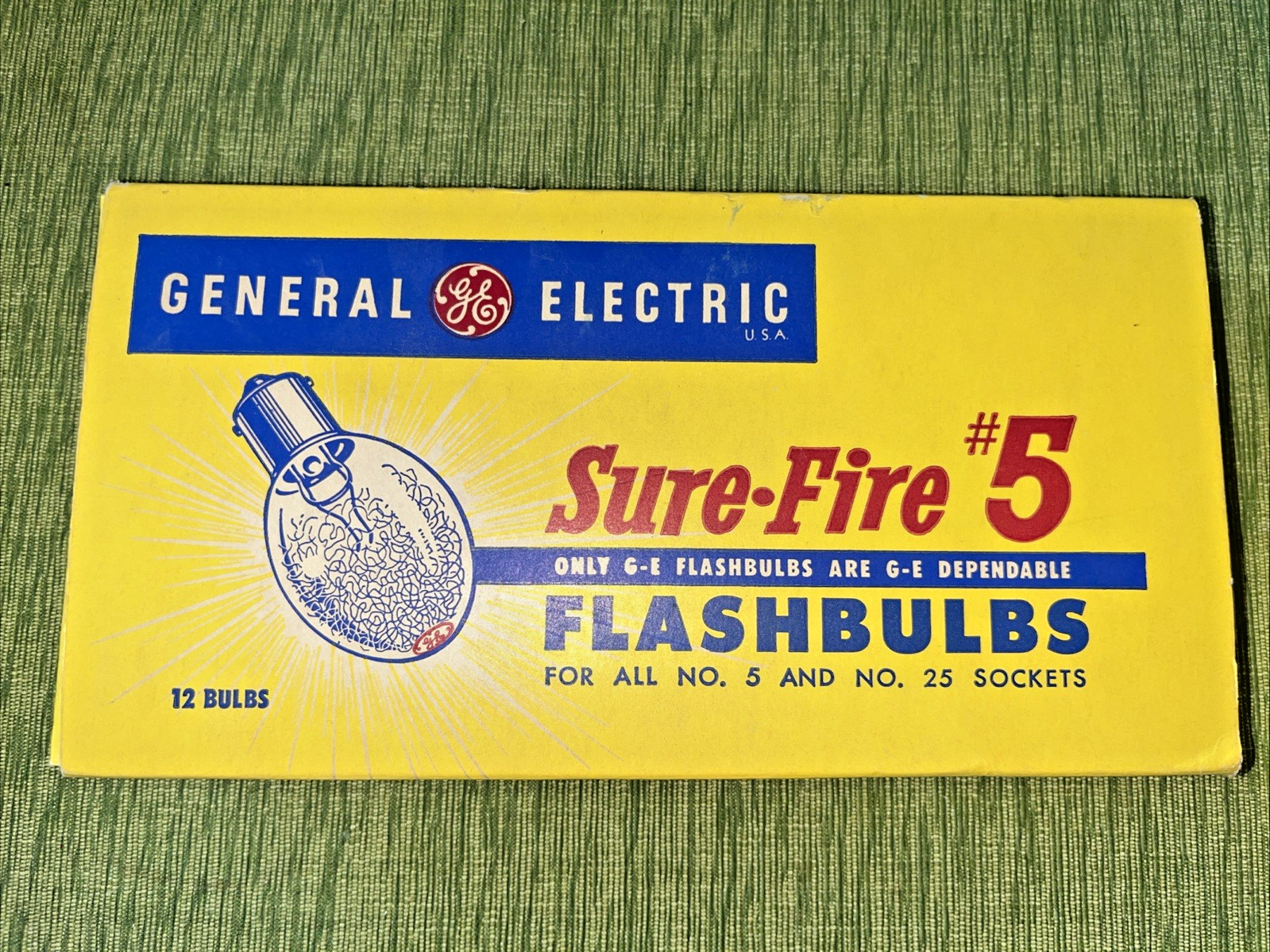 General Electric Sure-Fire #5B Flashbulbs for Vintage Cameras
