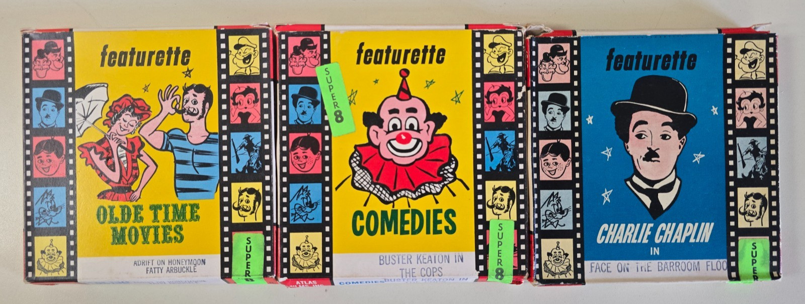 Featurette Charlie Chaplin + Olde Time Movies + Comedies (ALL SUPER 8) LOT-3