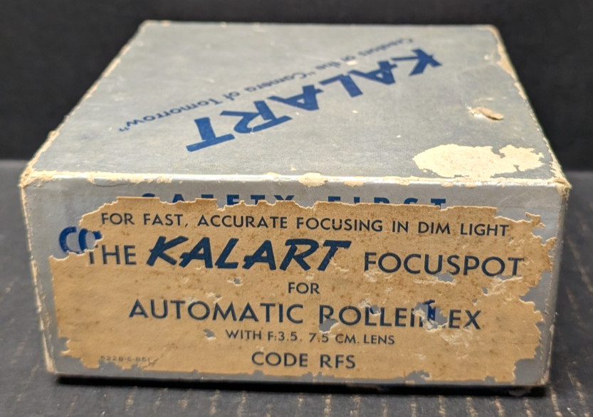Vtg Kalart Focuspot for Automatic Rolleiflex with F:3.5 7.5 CM Lens Original Box