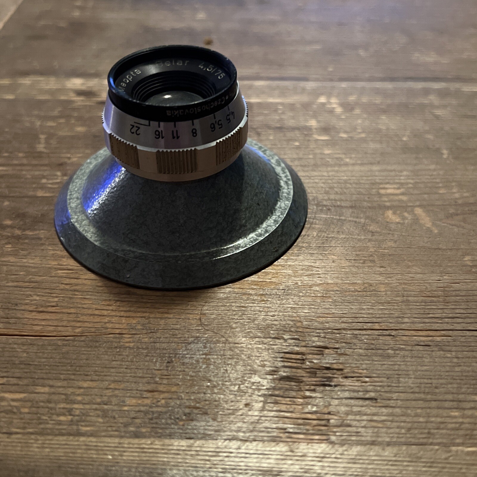 MEOPTA Belar 4,5 / 75 Vergrösserungsobjektiv Lens Objektiv+Gegenlichtblende Meop