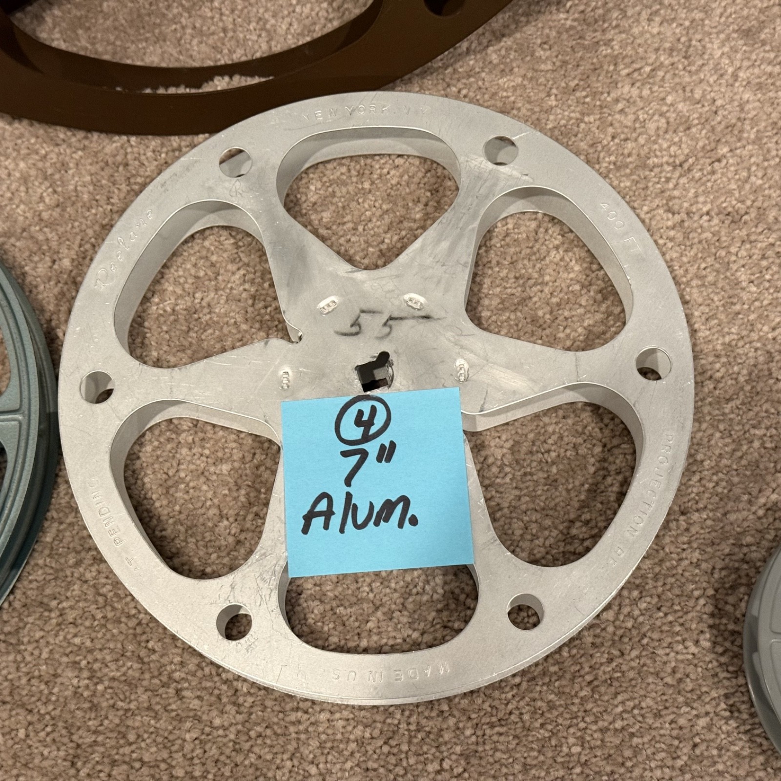 Vintage 16mm Film Reel & Canister Estate Lot (7 Pieces Total) incl Goldberg Bros