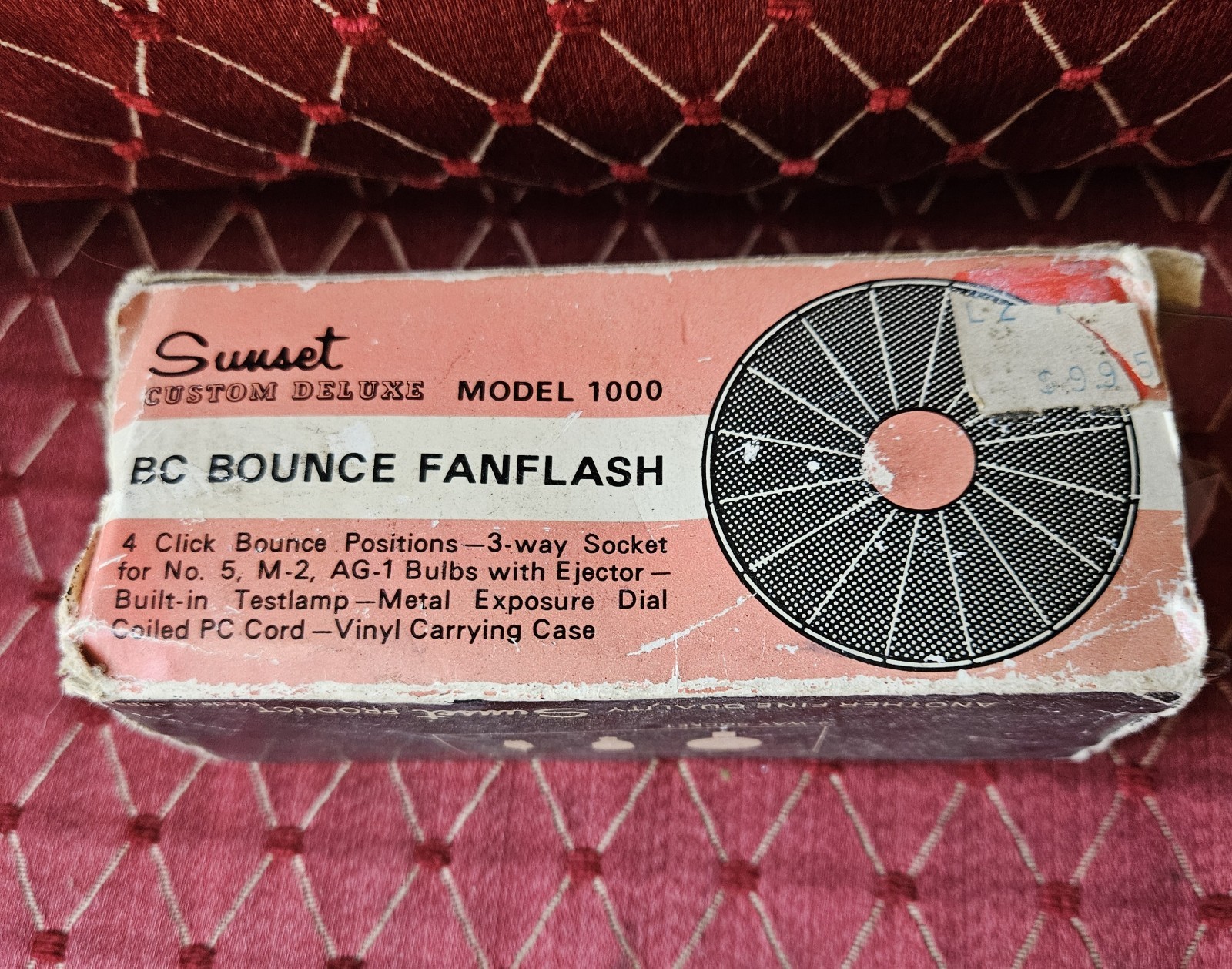Sunset BC Bounce Fanflash Model 1000 Vintage Collectible Photography Light