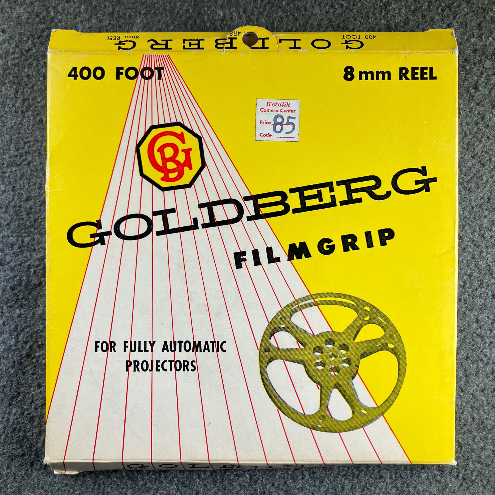 Goldberg Filmgrip 400-foot 8mm reel – new old stock No. 4R8 – box NOS [D]