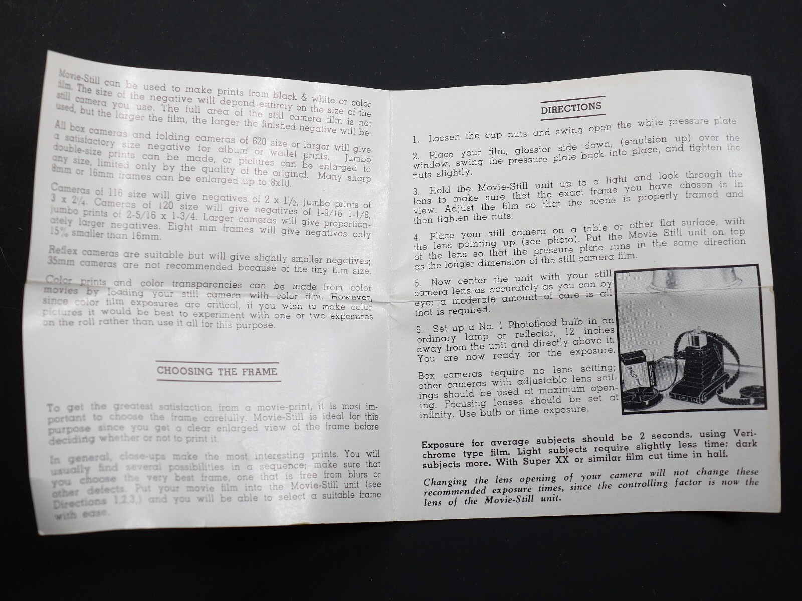 MovieCraft – Movie-Still 8mm Make Prints from Home Movies + Box w/Instructions