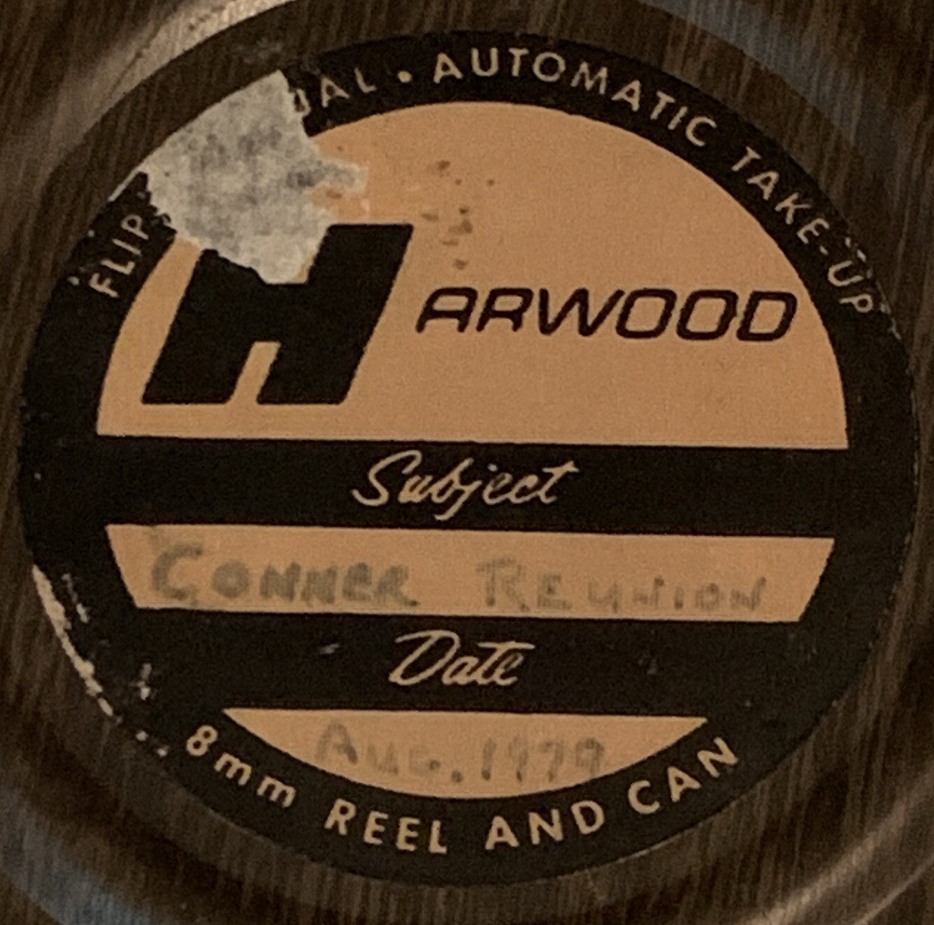Vintage Harwood 8mm Reel Can Film Holder Case Only Faux Wood Grain 5.25”