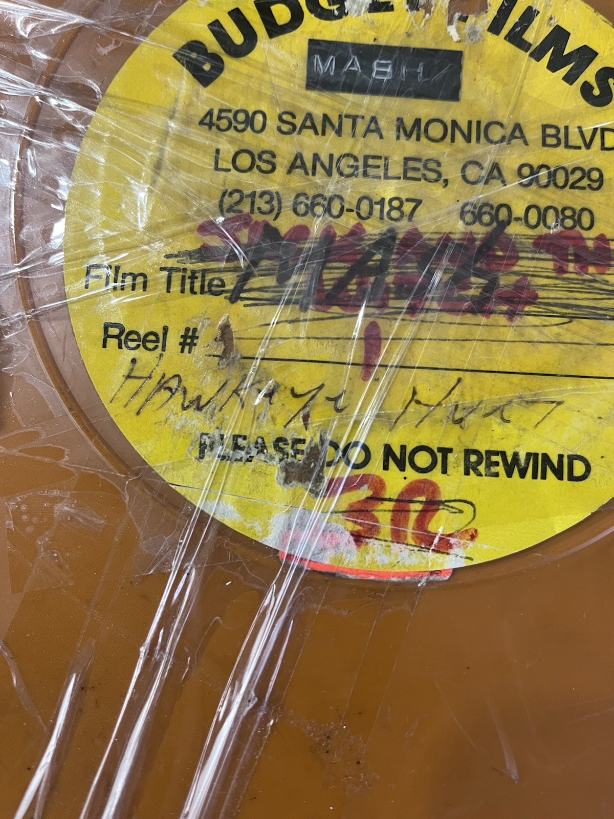 Vintage M*A*S*H 16mm Film Canister – Budget Films LA – “Hawkeye” Episode Rare