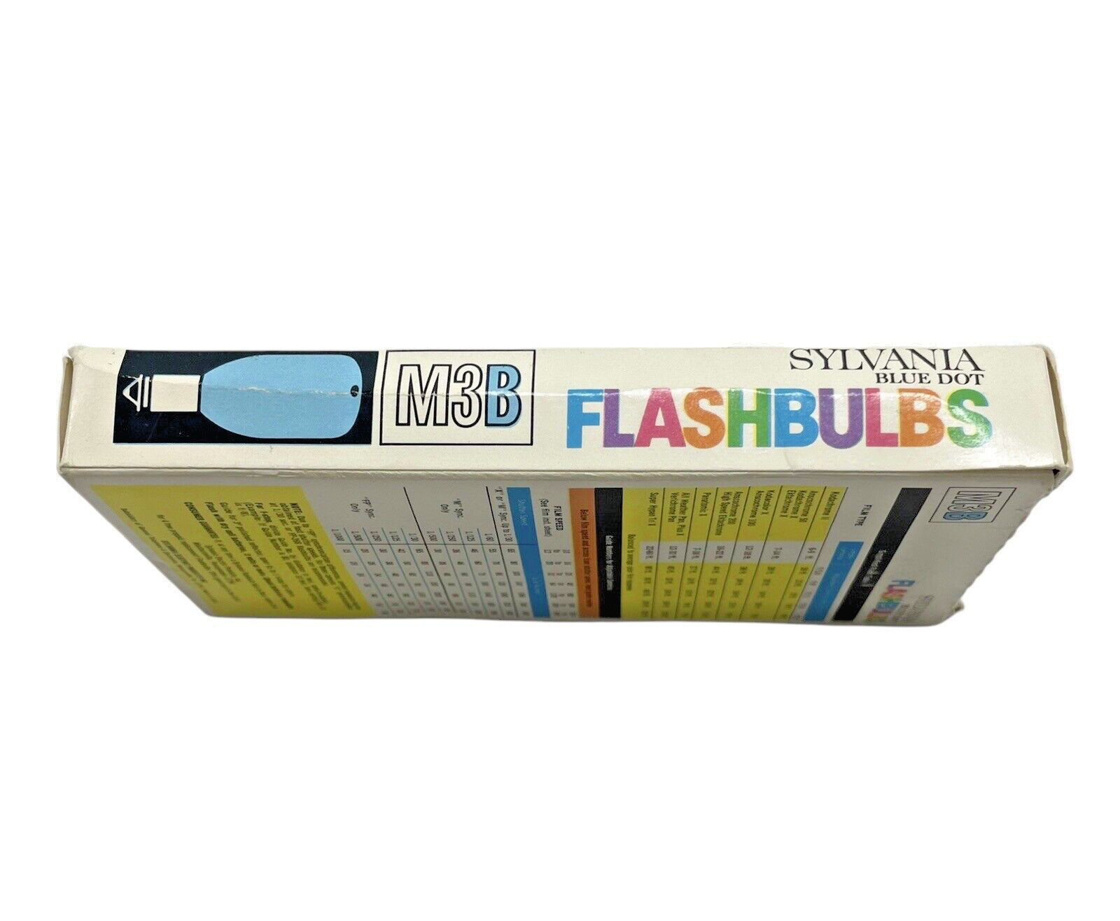 Vintage M3B Sylvania Blue Dot Soft White Flashbulbs DC-M-IC 11 USA 11 Blue Bulbs