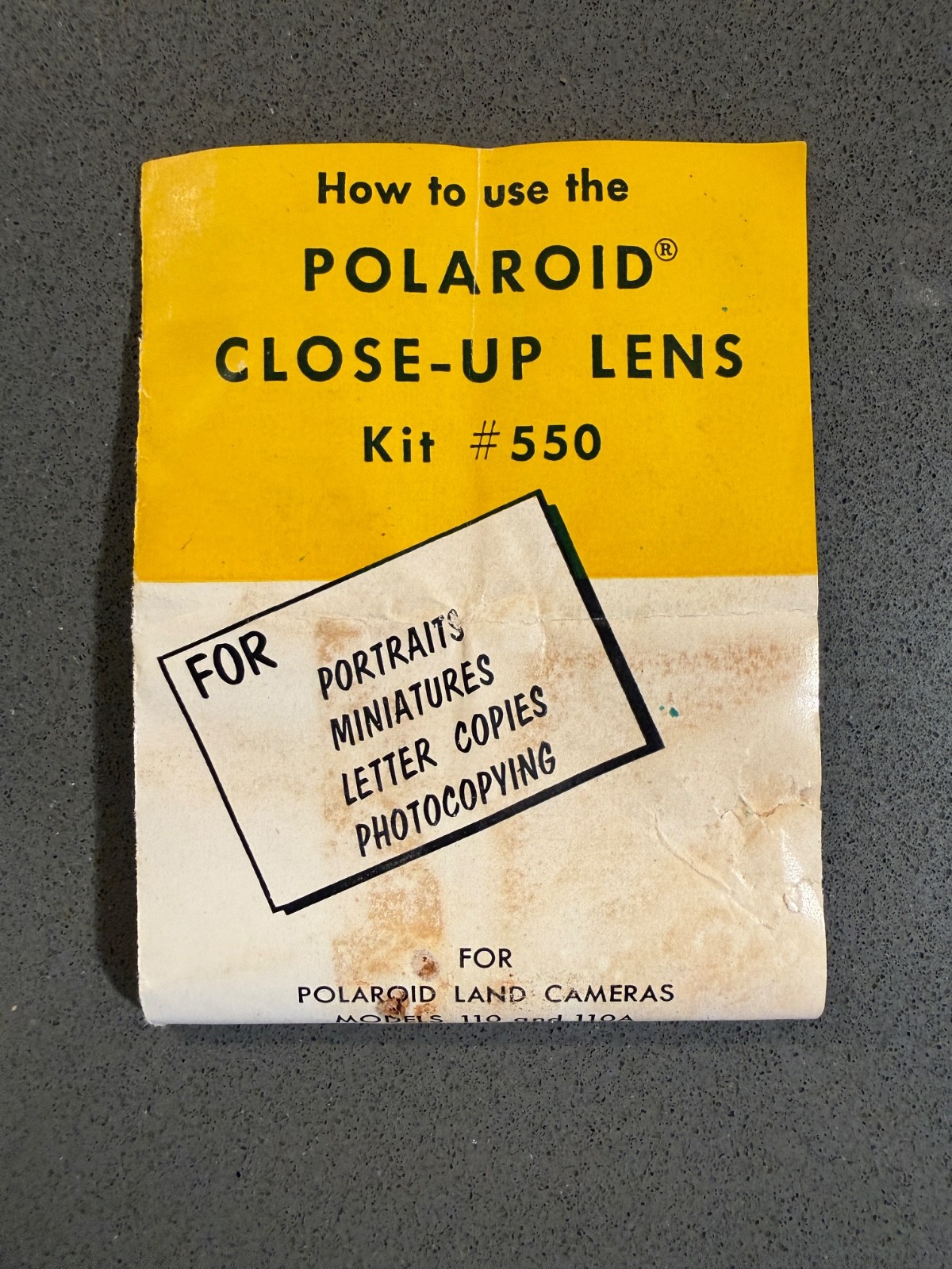 Vintage Polaroid Close-Up Lens Kit #550 + BONUS Filter & Lens Shade Kit #551