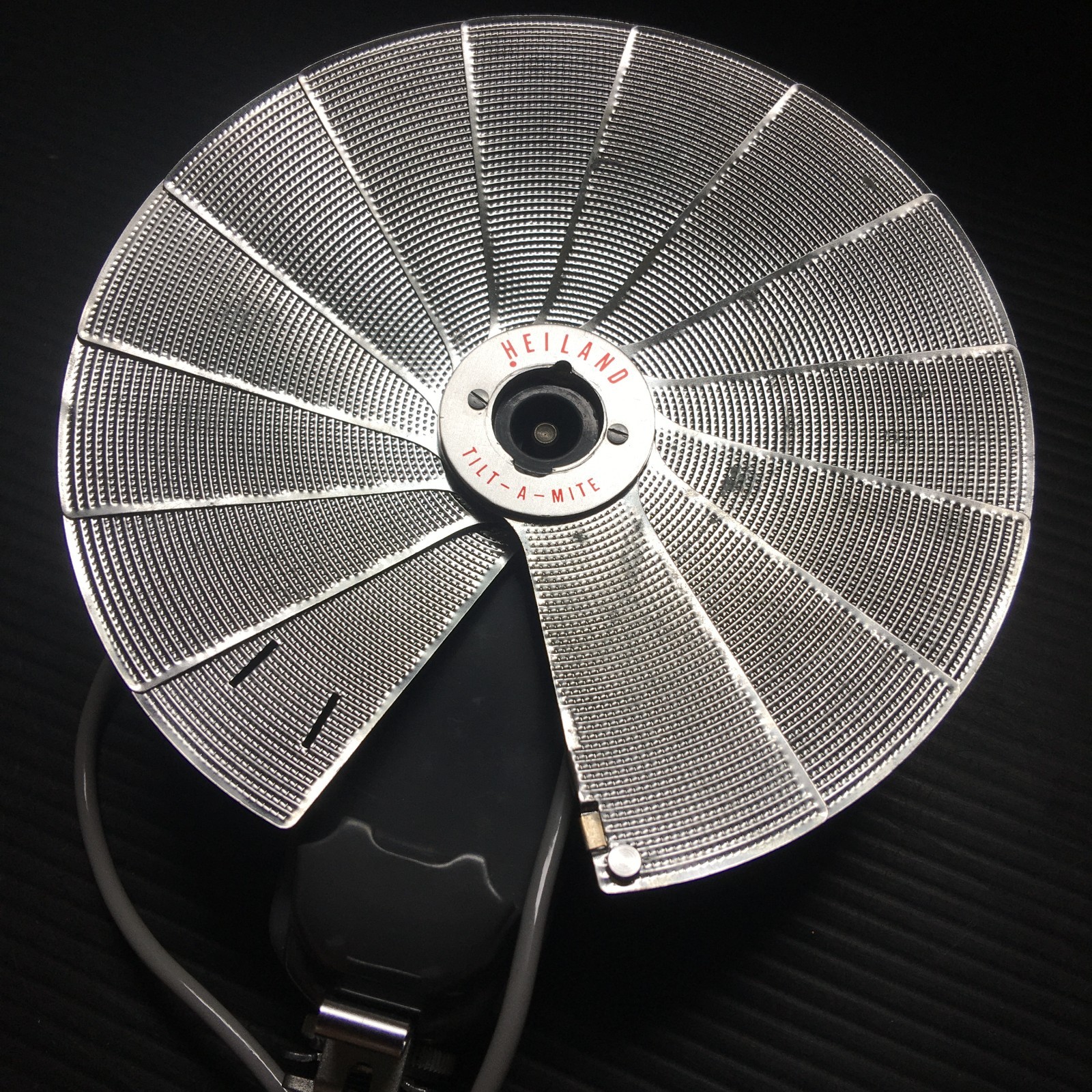 Vintage Heiland Tilt-A-Mite Camera Flash Calculator Unit With Collapsible Fan