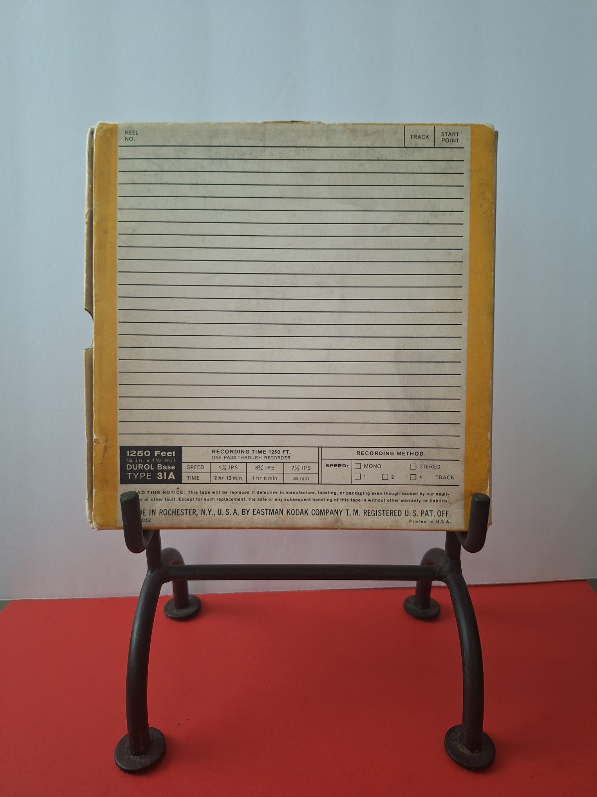 Vintage Eastman Kodak Co Empty Plastic 7 in 1/4″ Open Reel