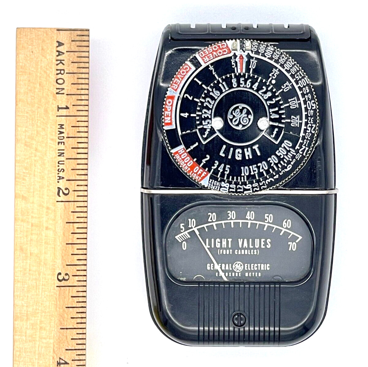 General Electric Exposure Meter Vintage for Film or Plates Leather Case