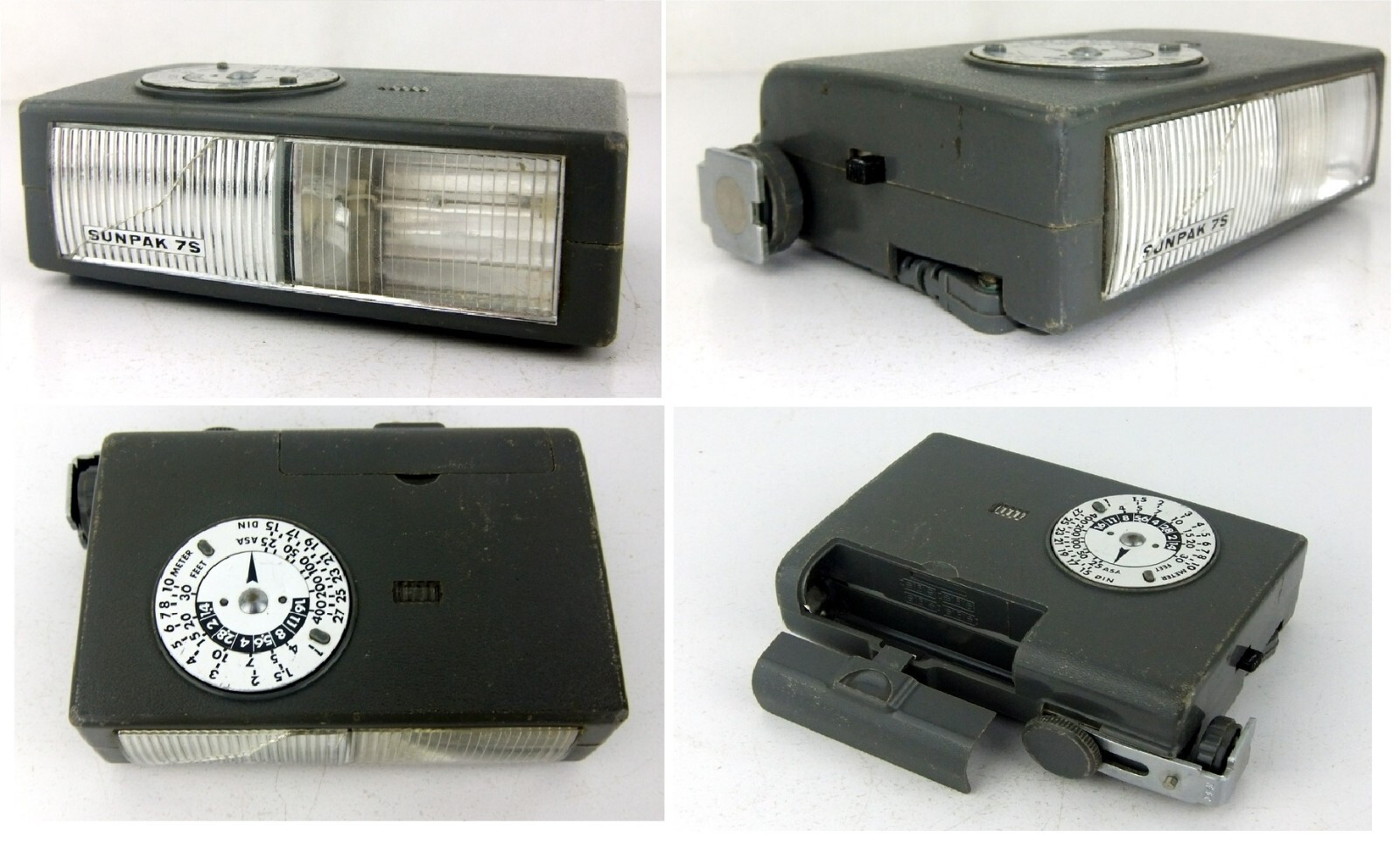 Vintage SUNPAK 7s Electronic Flash Unit – Flash Gun with A.C. Power Cord