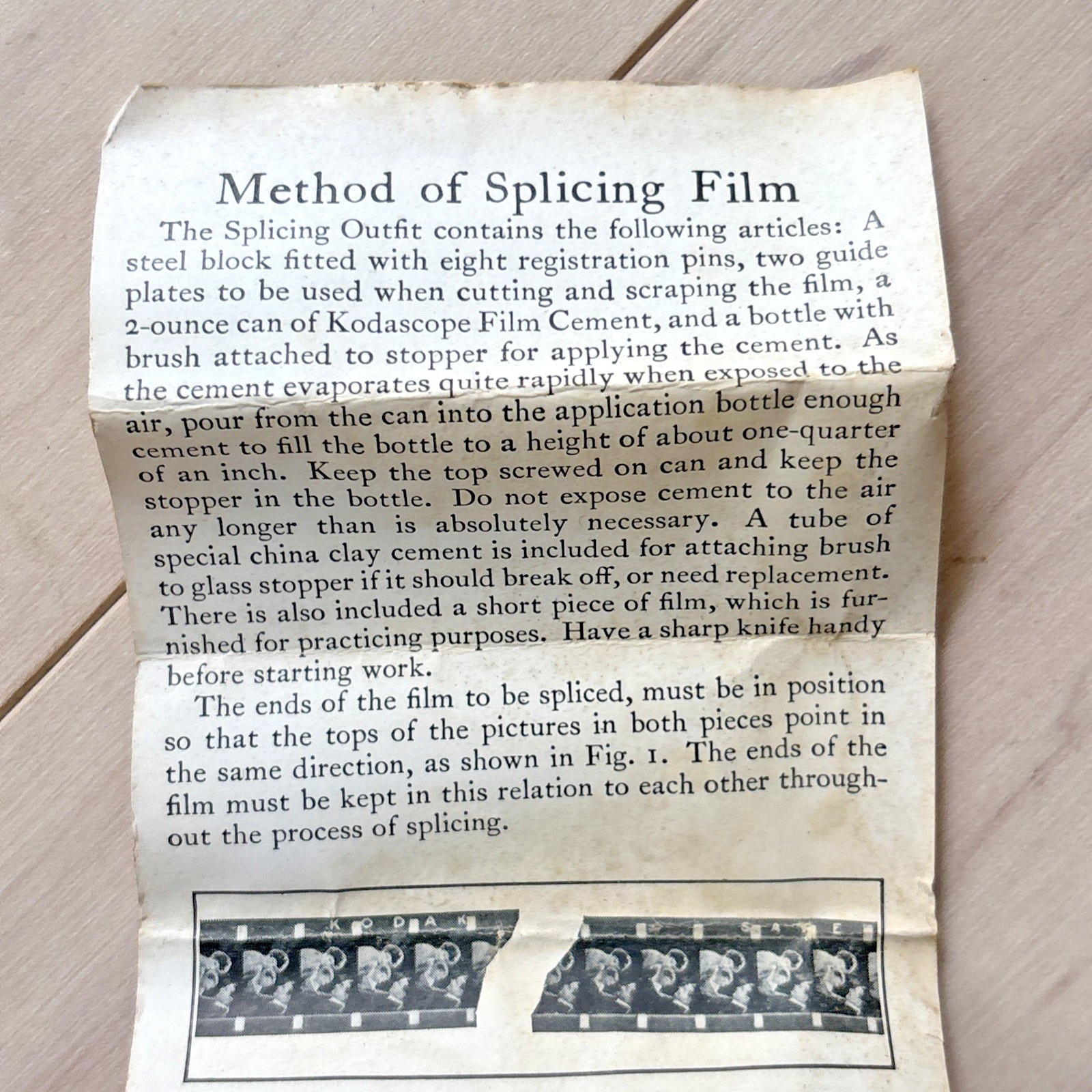 Eastman Kodak Company Kodascope Film Splicing Outfit Original Packaging