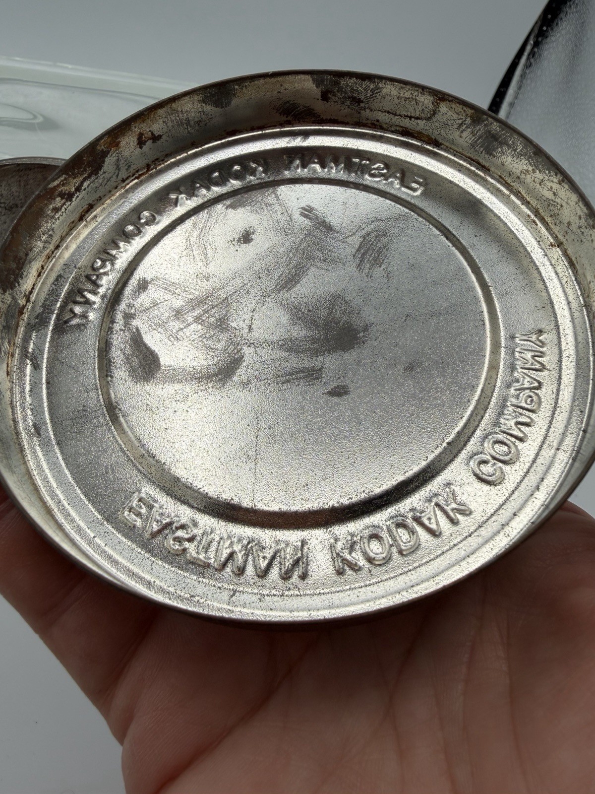 Vtg Eastman Kodak Metal Film Canister Embossed Photography Tin