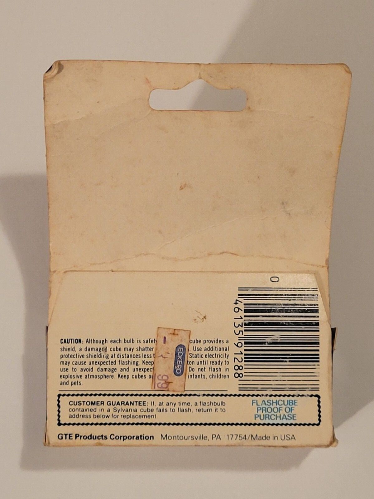 GTE SYLVANIA Blue Dot Camera Flash Cubes 3 Cubes 12 Flashes Vintage