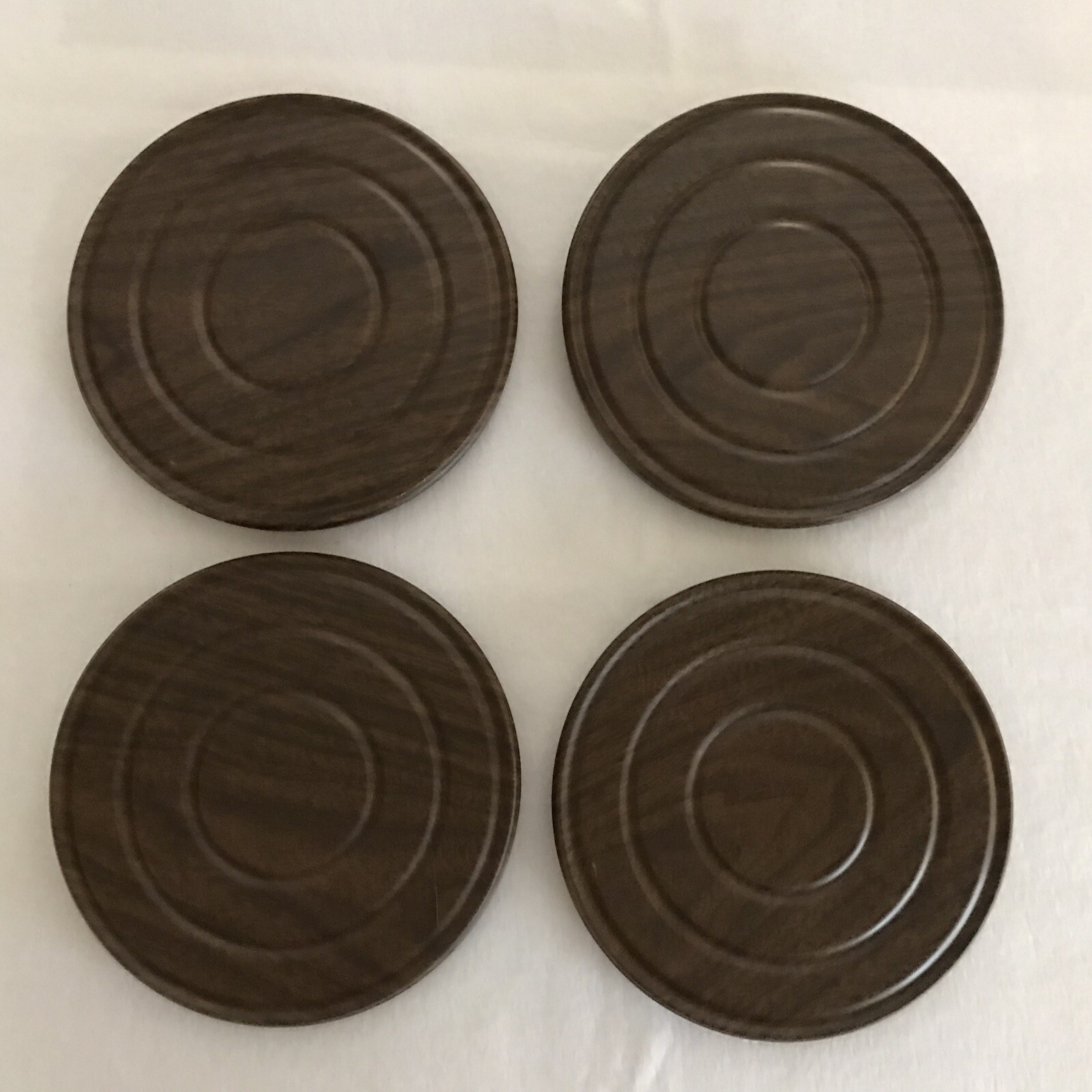 NOS Vintage Lot of 4 Harwood Flip Top Dual 8mm Metal Movie Reels and Cans 7″