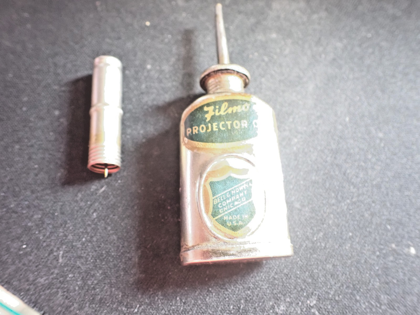 Vtg Bell & Howell Filmo Projector Oil Can w/ Stopper Original Label