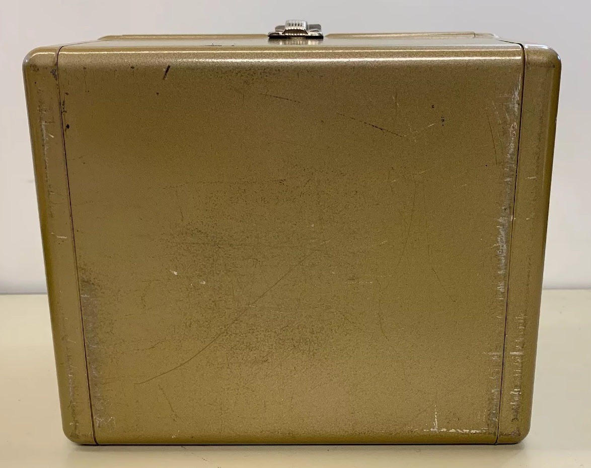 Kenco Film Tape Reel Chest Metal Box Holds 10 Cannisters Clean No Dents Or Rust