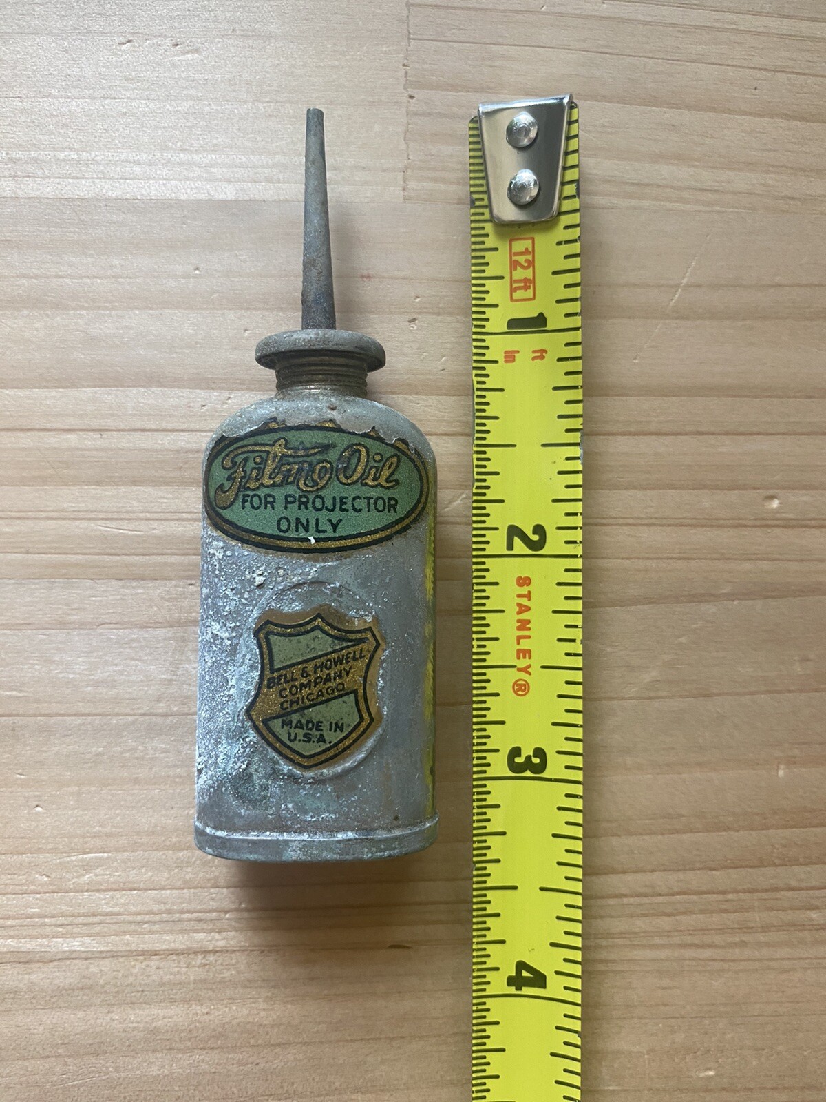 Vintage Bell & Howell Projector Film Oil Tin