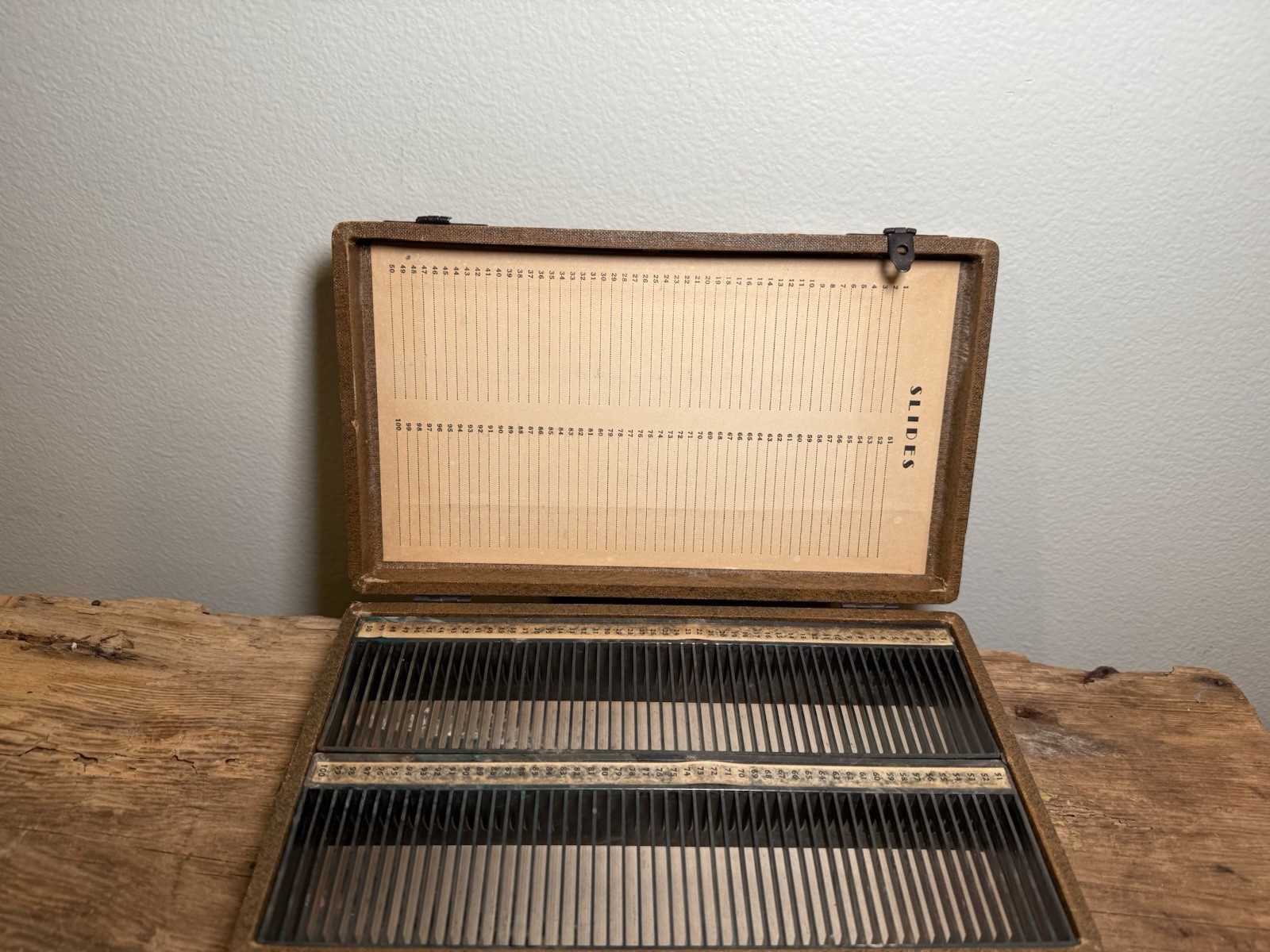 Vintage Barnett & Jaffe Brown Projector Slide Case Box Pennsylvania- empty