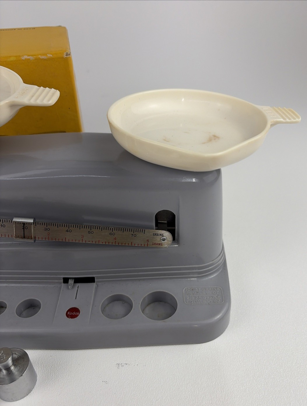 Vintage Kodak Chemical Scales with Box Measurement of Photographic Chemicals