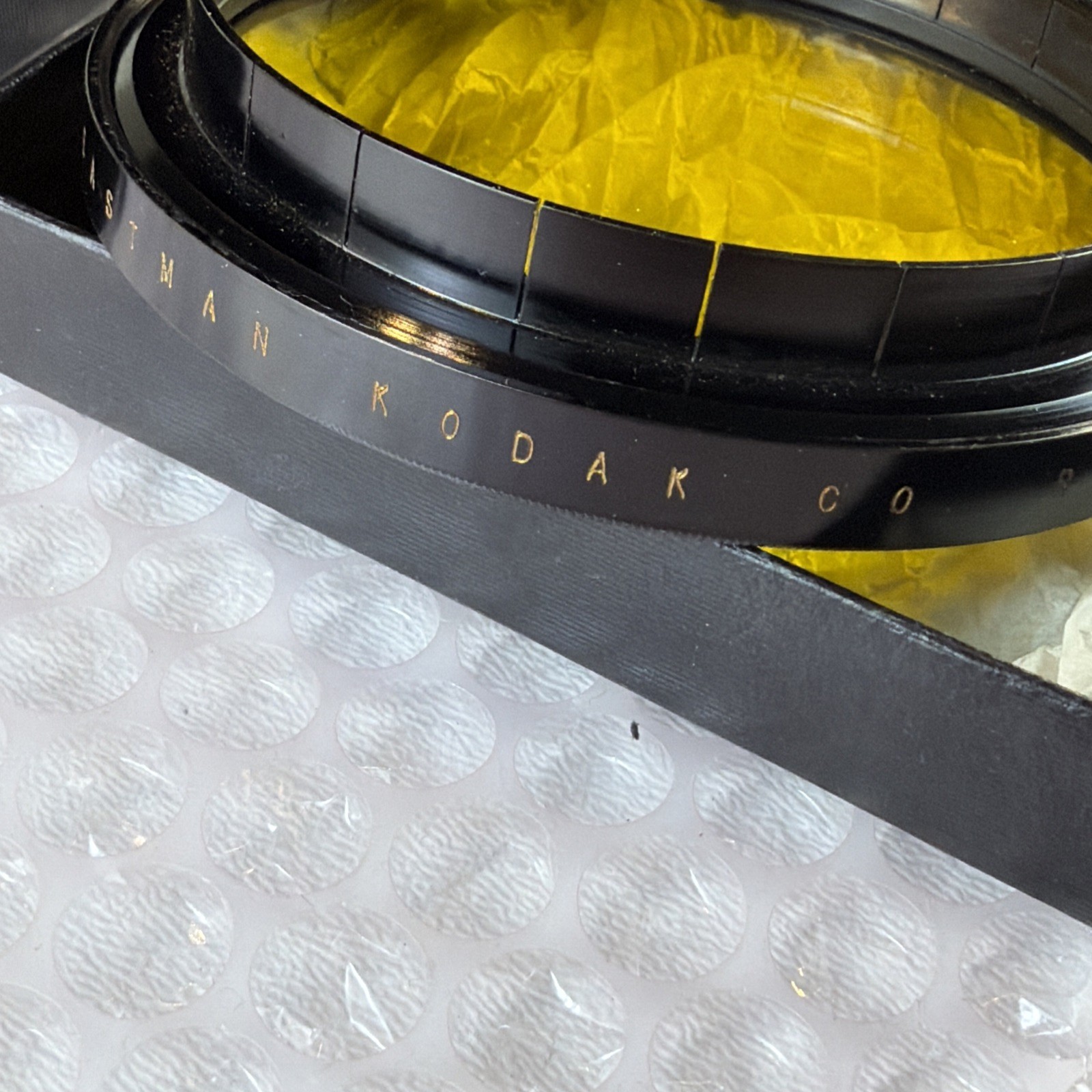 Vintage Kodak Wratten K-3 Deep Yellow Filter in Original Box – 3” Glass
