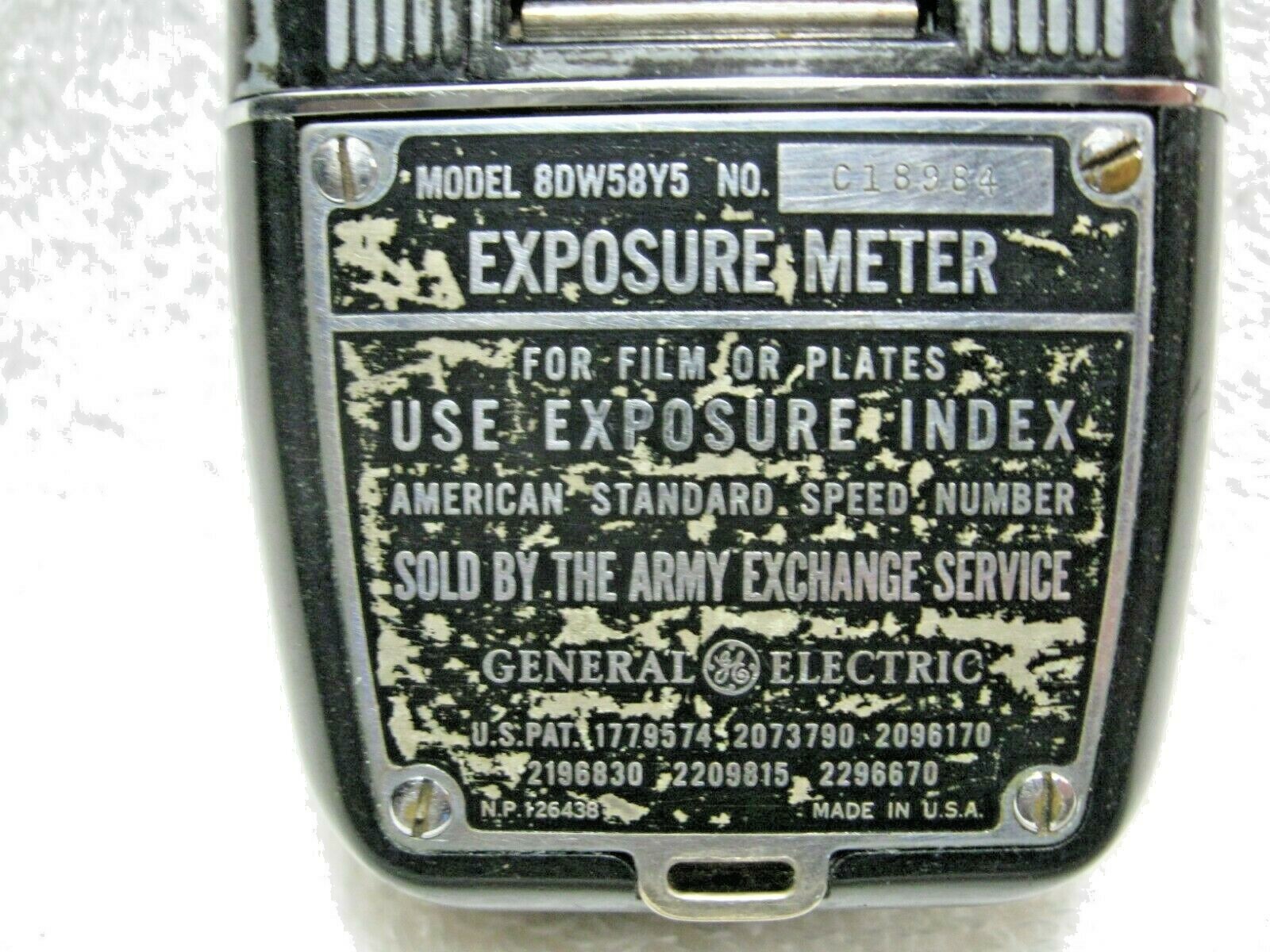 Vintage Collectible Camera GE Light Exposure Meter Model 8DW58Y4-Photographer!!