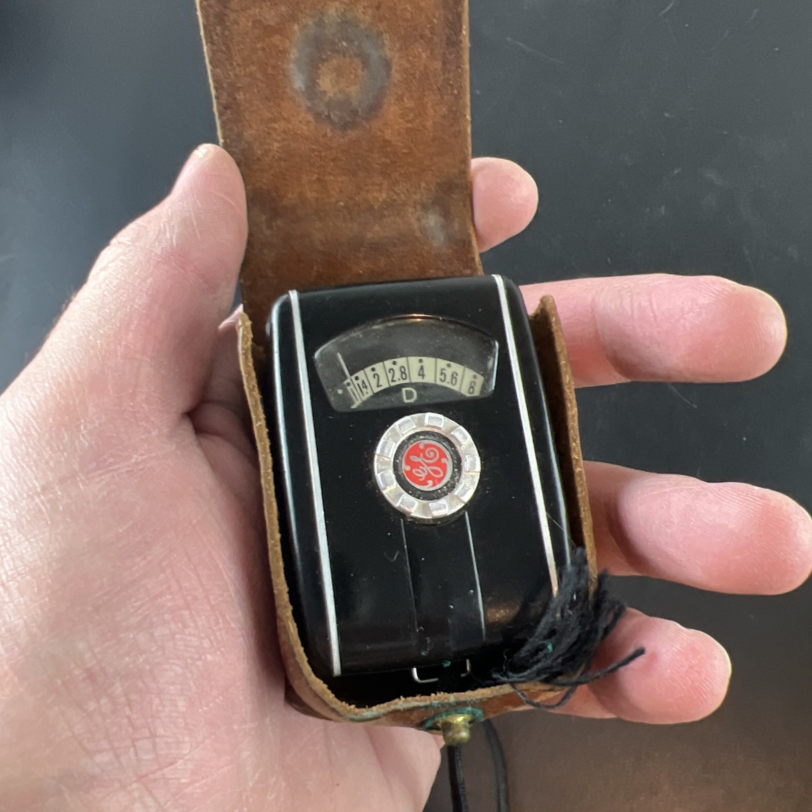 Vintage GE General Electric Type PR-30 Mascot Exposure Meter w/Leather Case