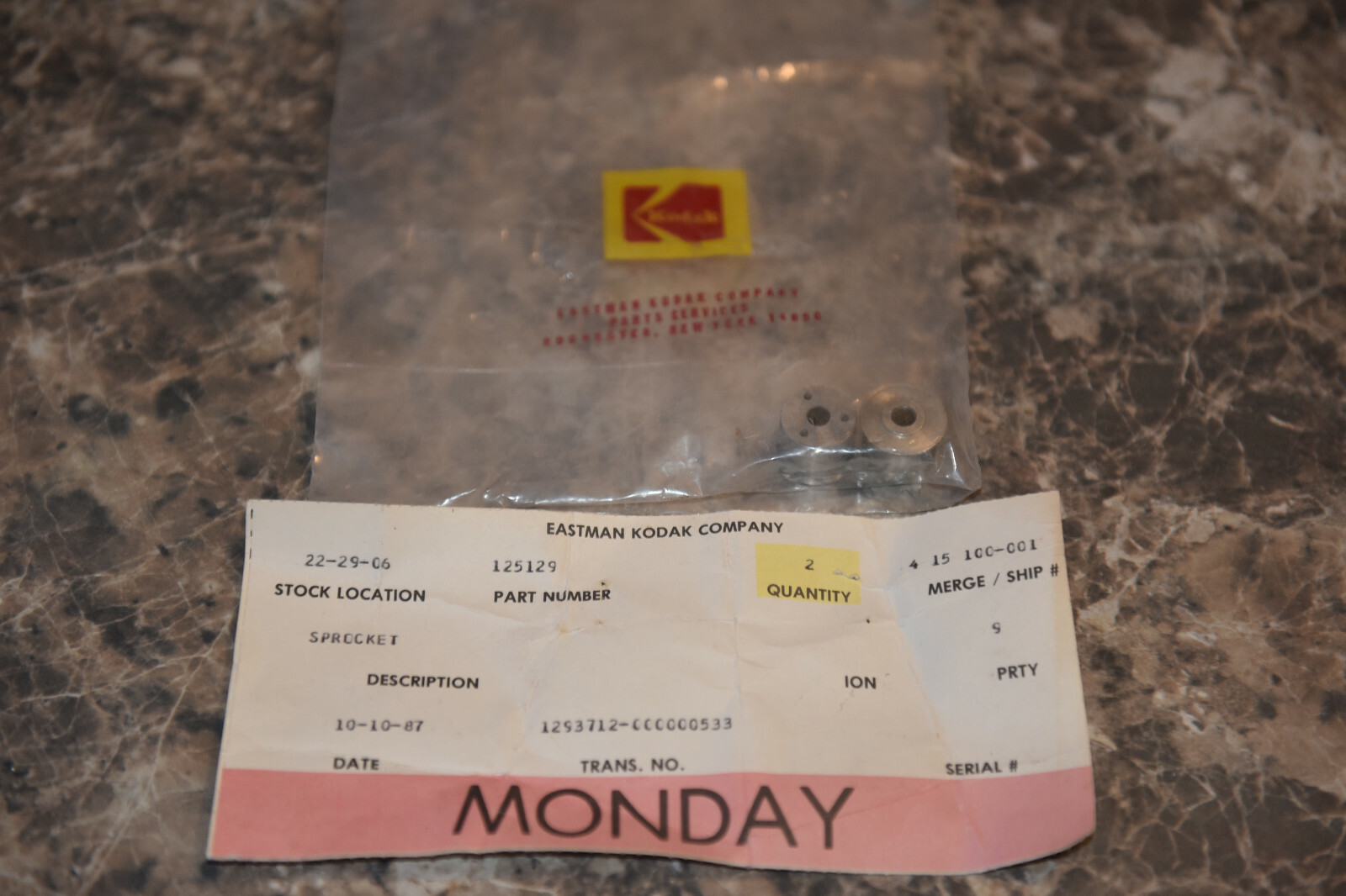 Pair (2) of Kodak Sprockets – Part 125129