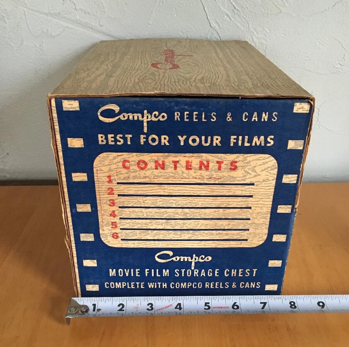 Vintage Compco REELCHEST-PAK Film Reel Storage Chest Box for 8 mm NO CANS EMPTY