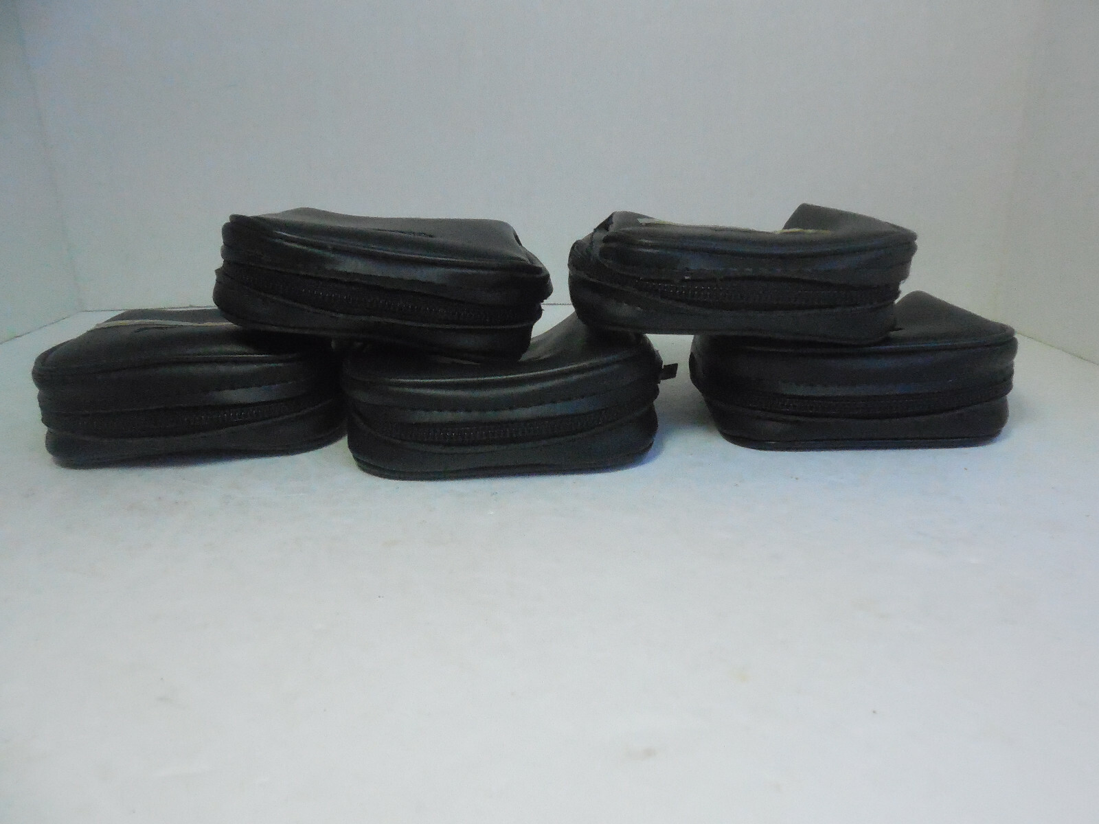 Five Vintage Black Vinyl Rollei 35mm Cases Camera Lens Zippers Working