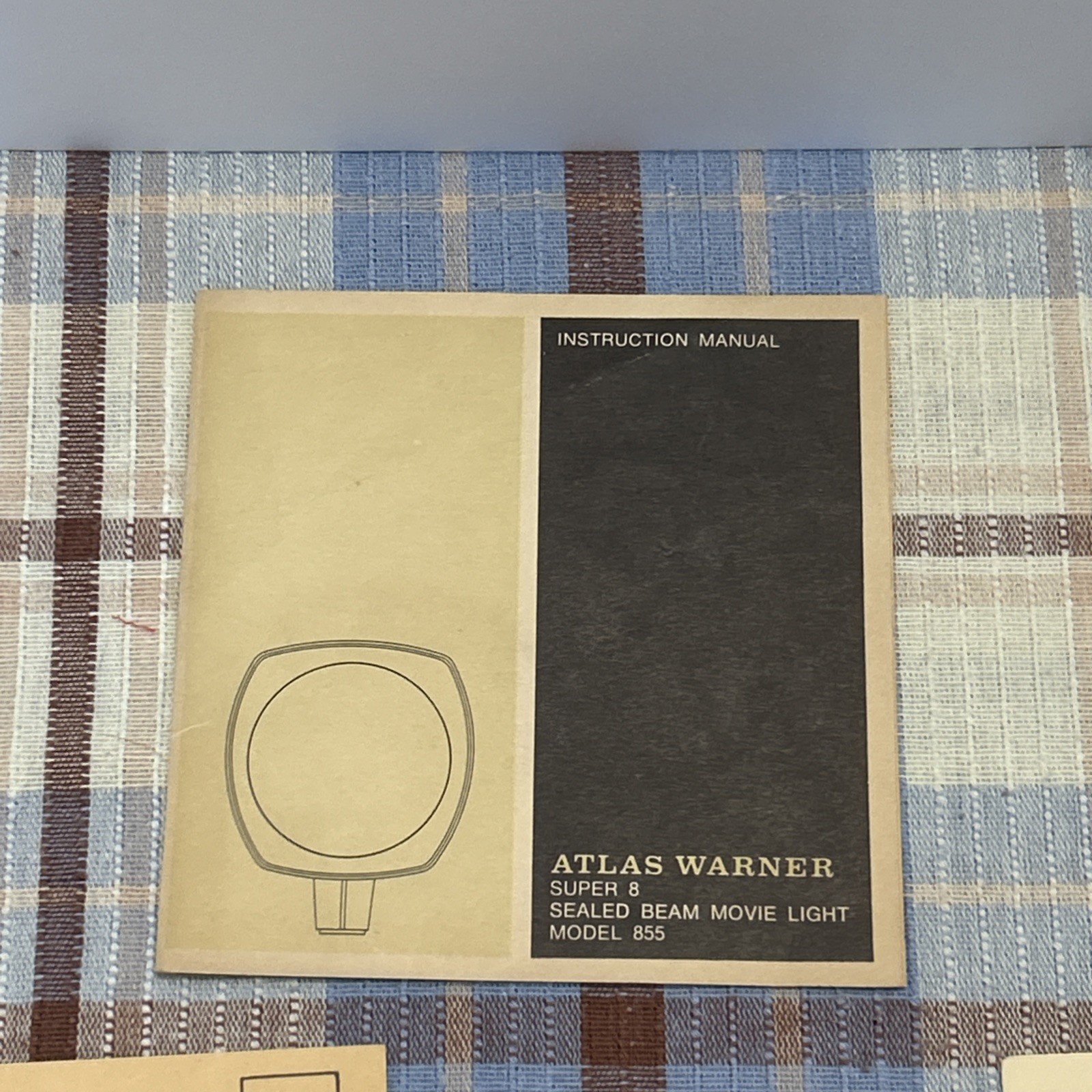 Atlas Warner Super 8 Sealed Beam Movie Light Model 855-Original Box with Film