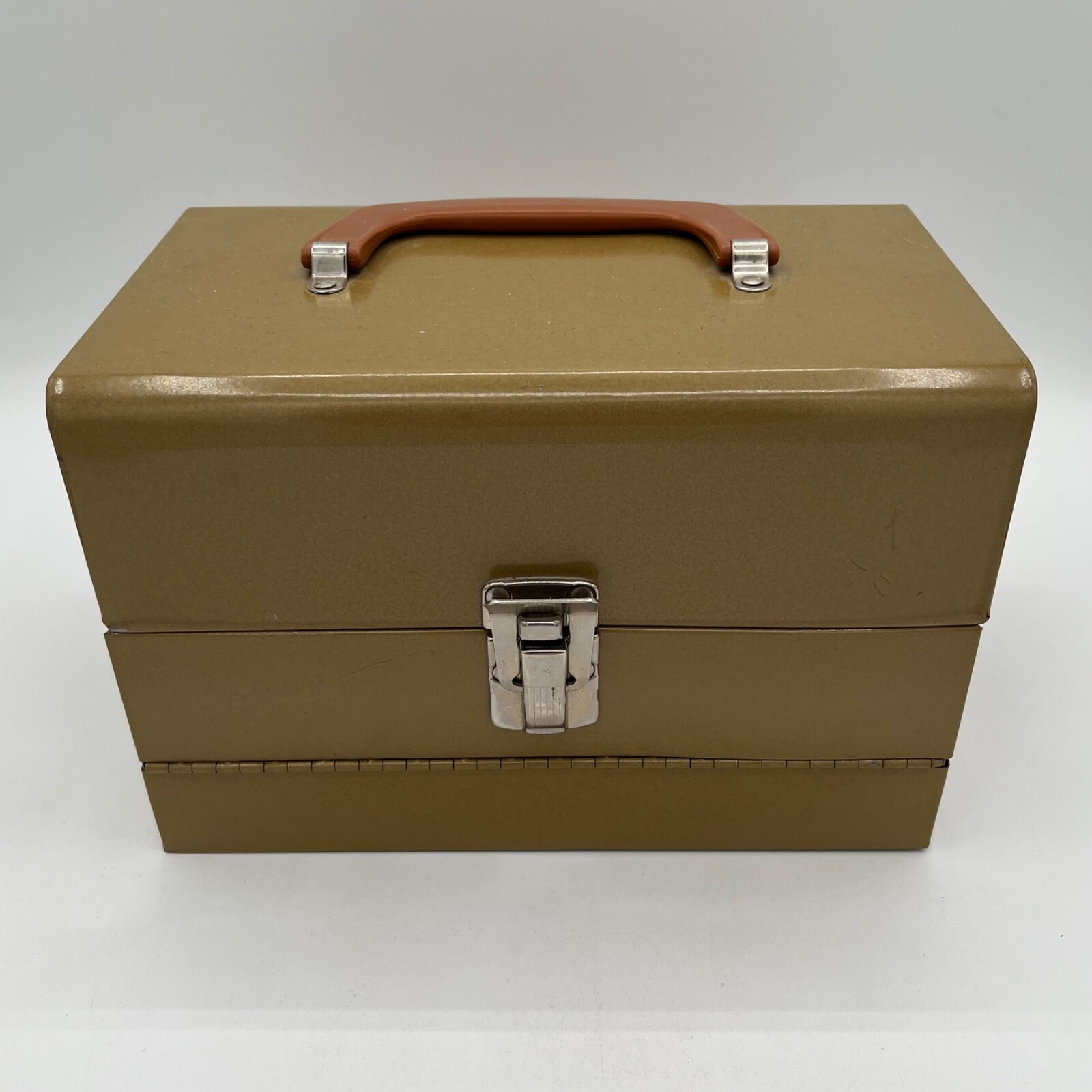 Vintage Gold BRUCE Logan DeLuxe 8mm Movie Reel Box 12 Reel Storage 1960s
