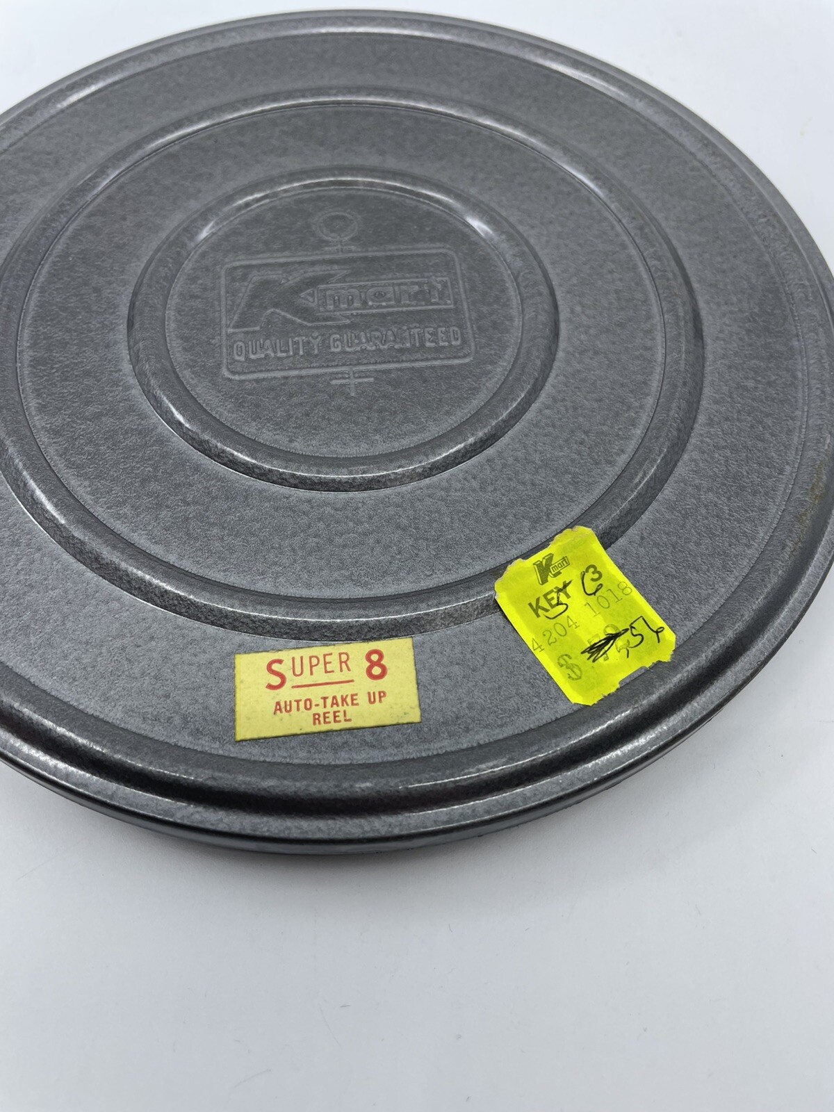 Vintage KMart Super 8 Auto-take Up Reel Metal 7″ Film Canister Wh1-4