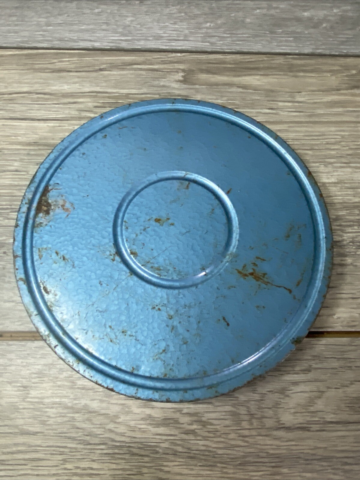 VTG Compco Corp Blue Film Reel With Can Metal Chicago 8mm 400 Feet AMC K-Mart