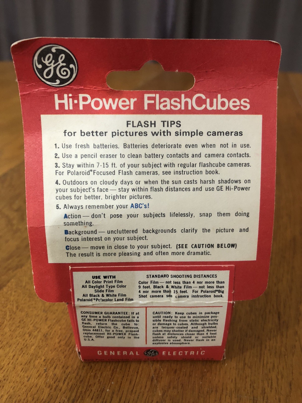 VINTAGE GE GENERAL ELECTRIC HI-POWER FLASH CUBES IN ORIGINAL PACKAGE USA MADE