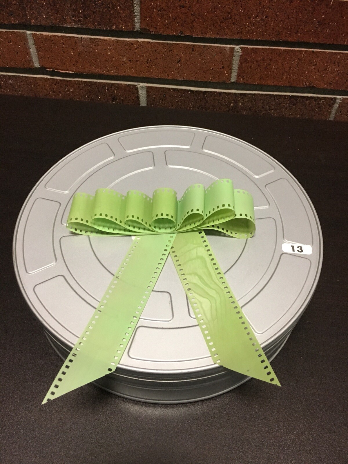 Hollywood Party Set 35mm Film Reel W Stand Bow Clapboard Film Can and Filmstrip