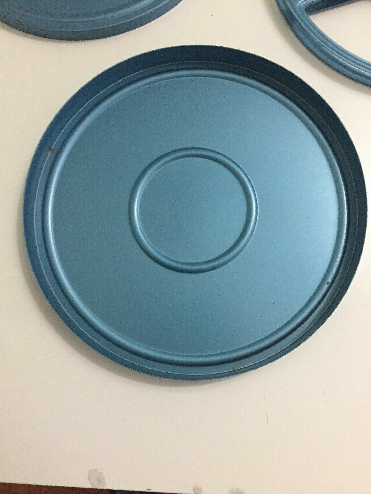 8 mm 400 ft Blue Metal Compco Corp Film Reel & Canister Ft. Myers Photo Supply